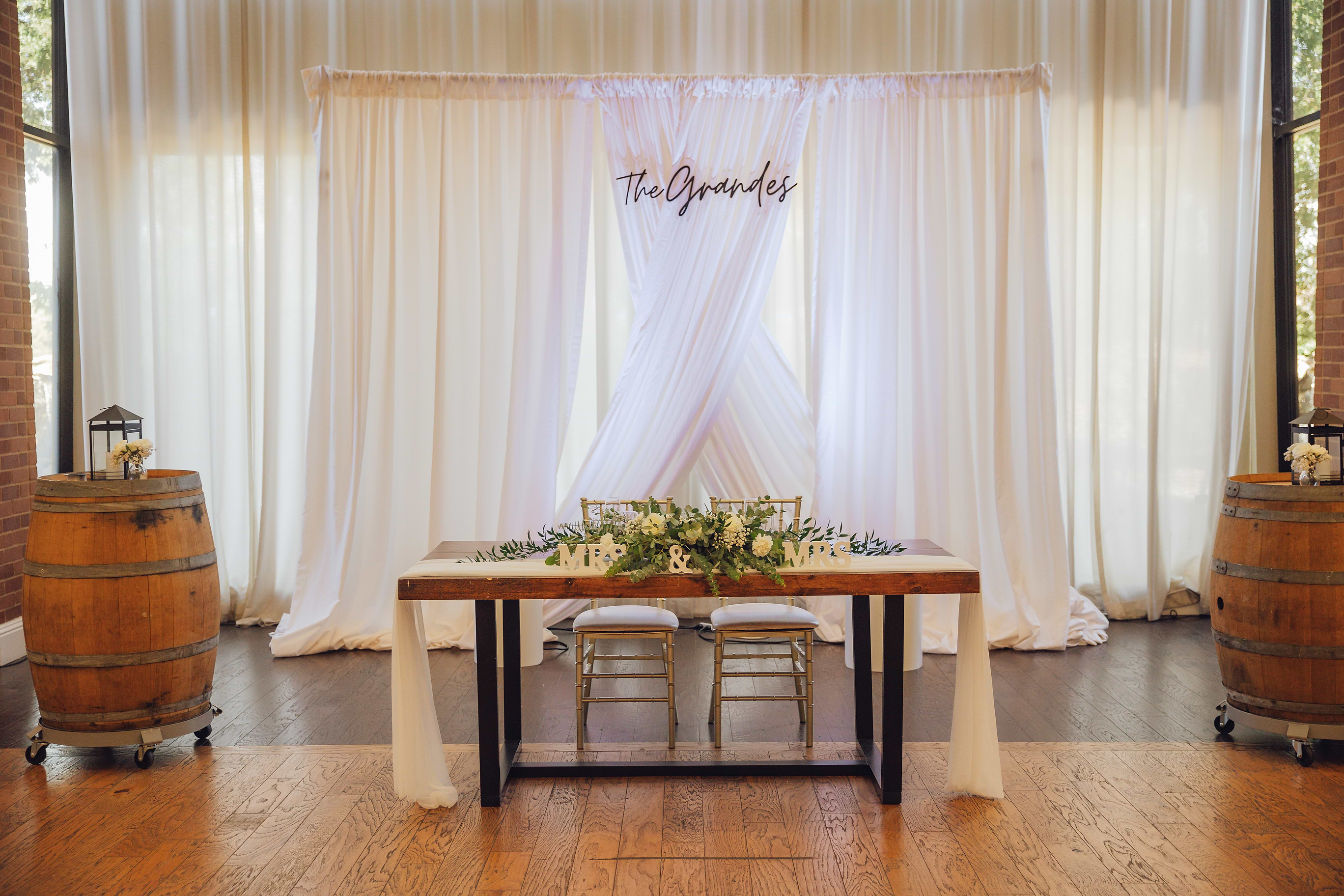 Romantic Sweetheart Table Setup - Evergreen Springs by Wedgewood Weddings