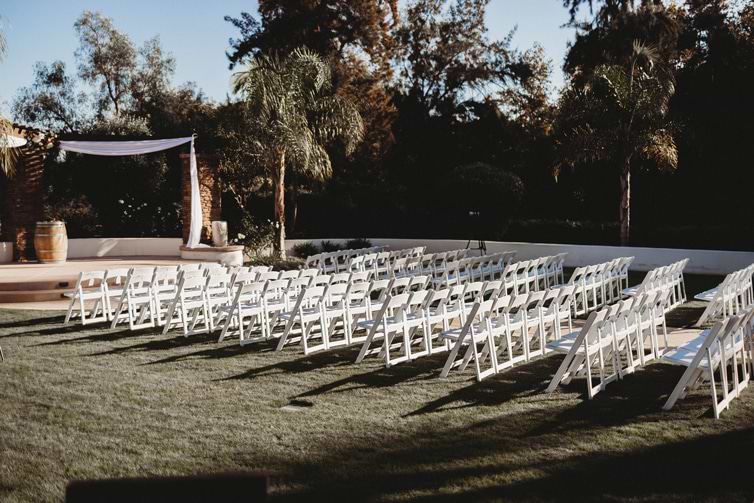 Ceremony lawn at Fallrbook Estate