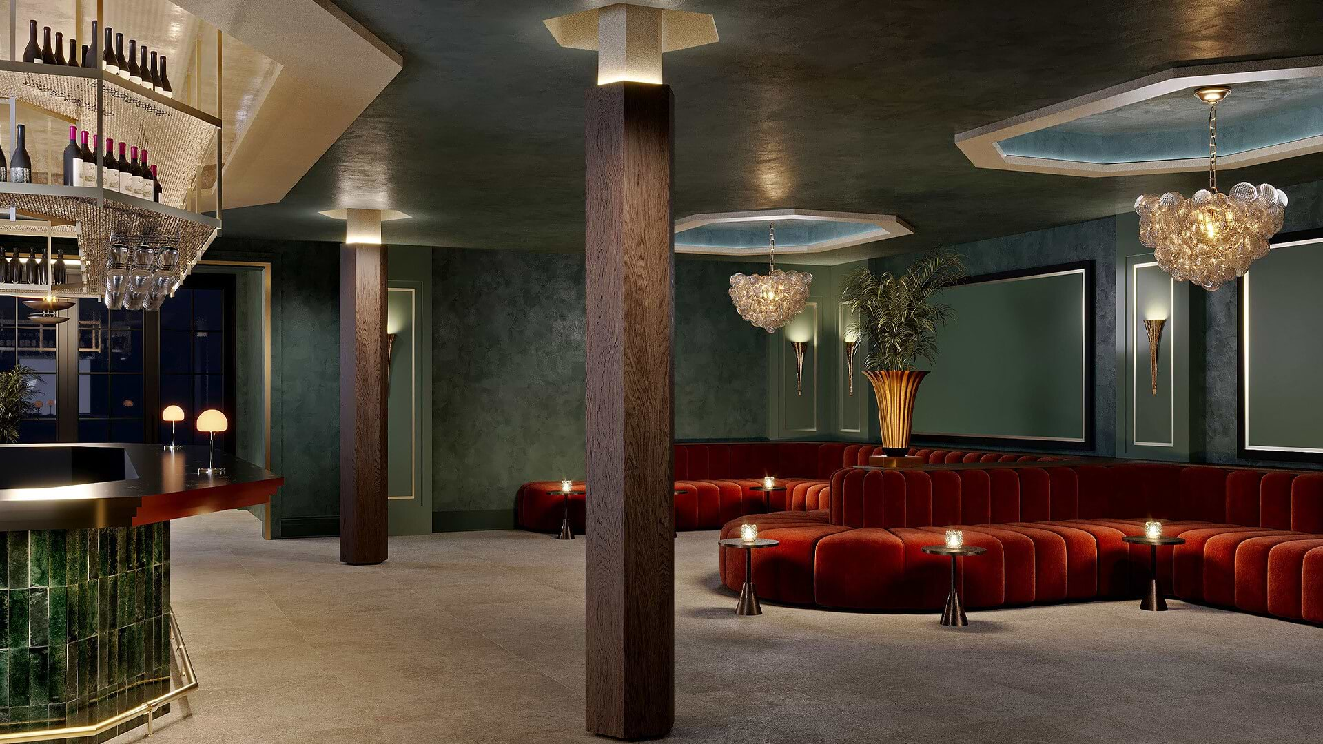 The lounge rendering - The Headquarters by Wedgewood Weddings