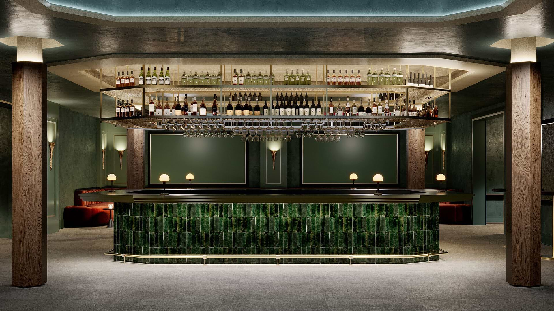 Wraparound bar rendering - The Headquarters by Wedgewood Weddings