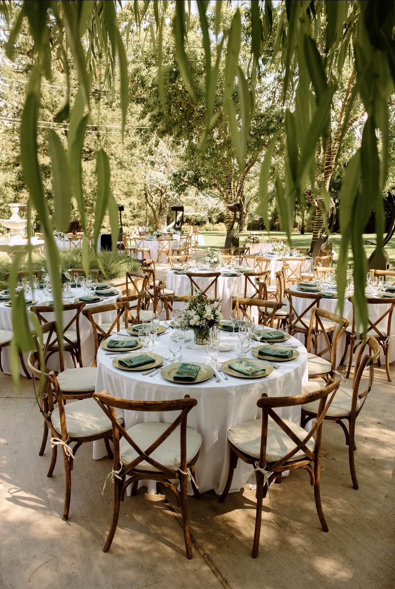 beautiful outdoor reception at Hacienda de las Flores