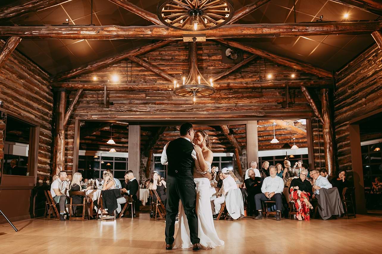 Alex and Nicole's first dance at Log Cabin