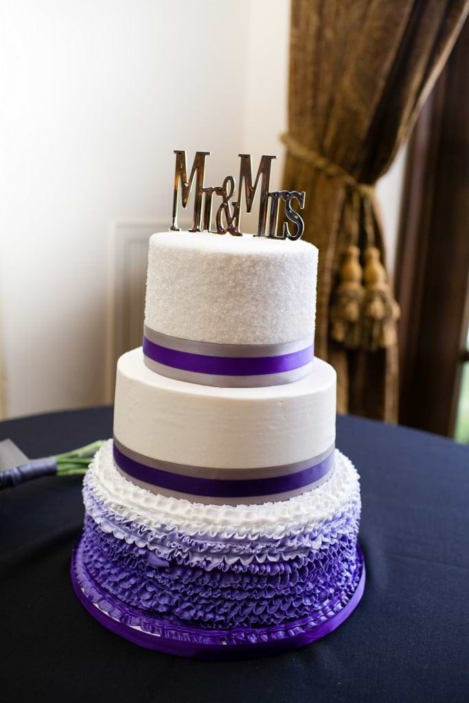 purple ombré Wedgewood Weddings cake