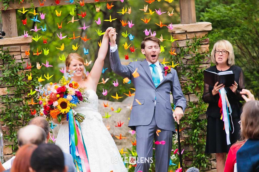 Wedgewood Weddings colorful ceremony site
