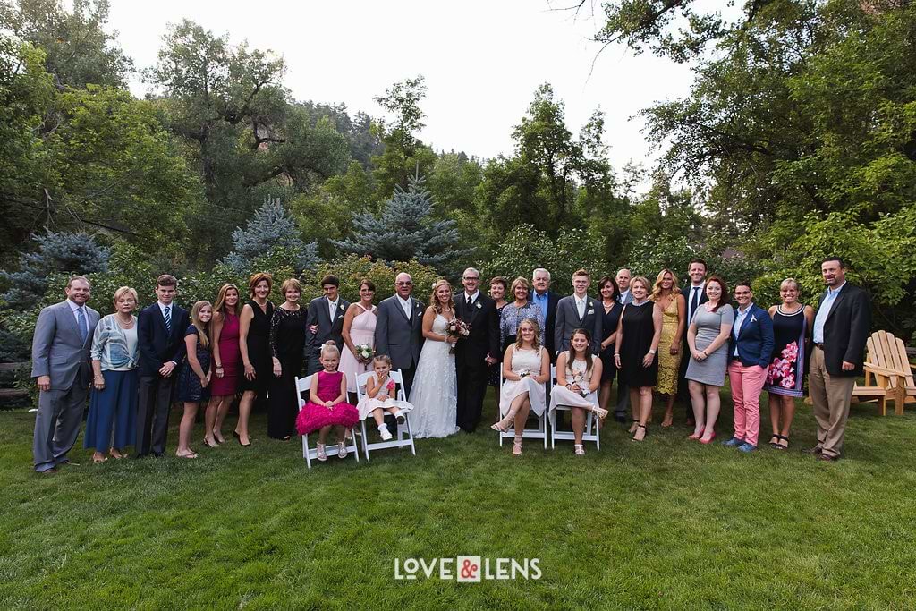 outdoor wedding family