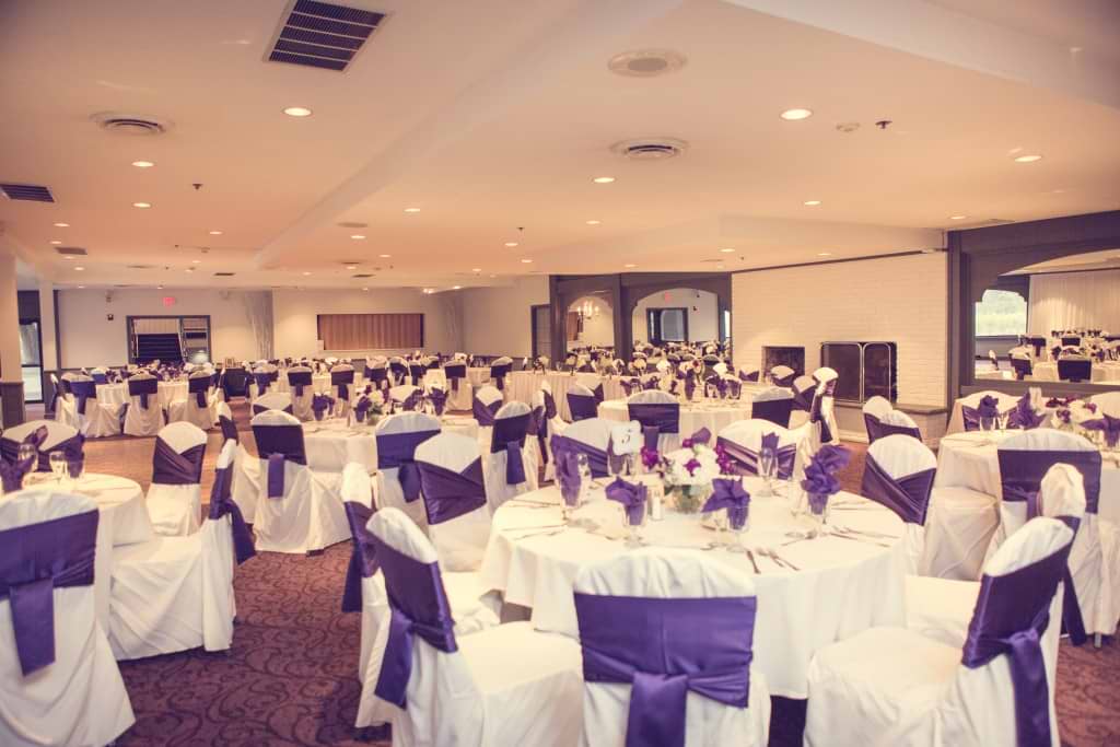 beautiful wedding decor chairs purple