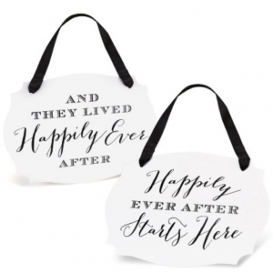 flower girl ring bearer signs and they lived happily ever after