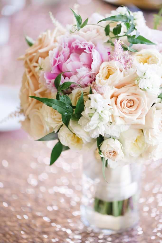 beautiful wedding reception centerpiece of bouquet