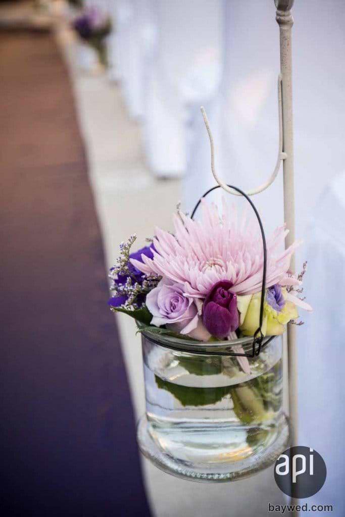 cute wedding aisle flowers