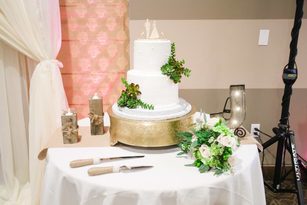succulent white Wedgewood Weddings cake