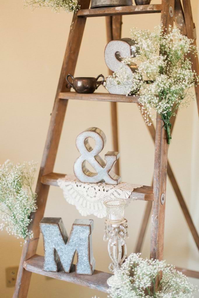 rustic wedding decor letters