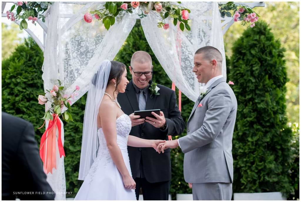 Wedgewood Weddings Sequoia Mansion ceremony arch