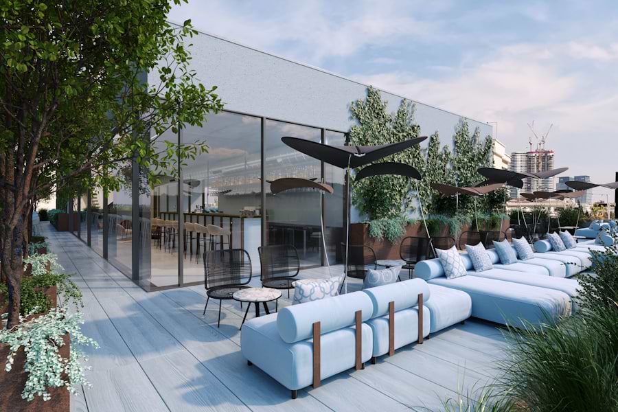 רופטופ בר ובריכה