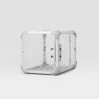 Evolv Small Closed 1 front view of Evolv dog crate on white background