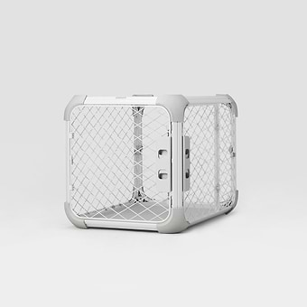  front view of Evolv dog crate on white background 