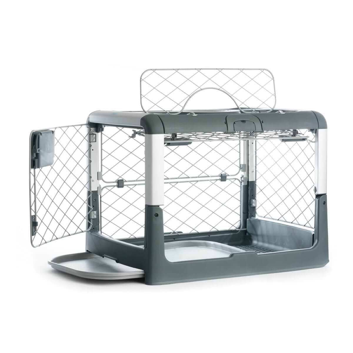 Dog crate reversible clearance door