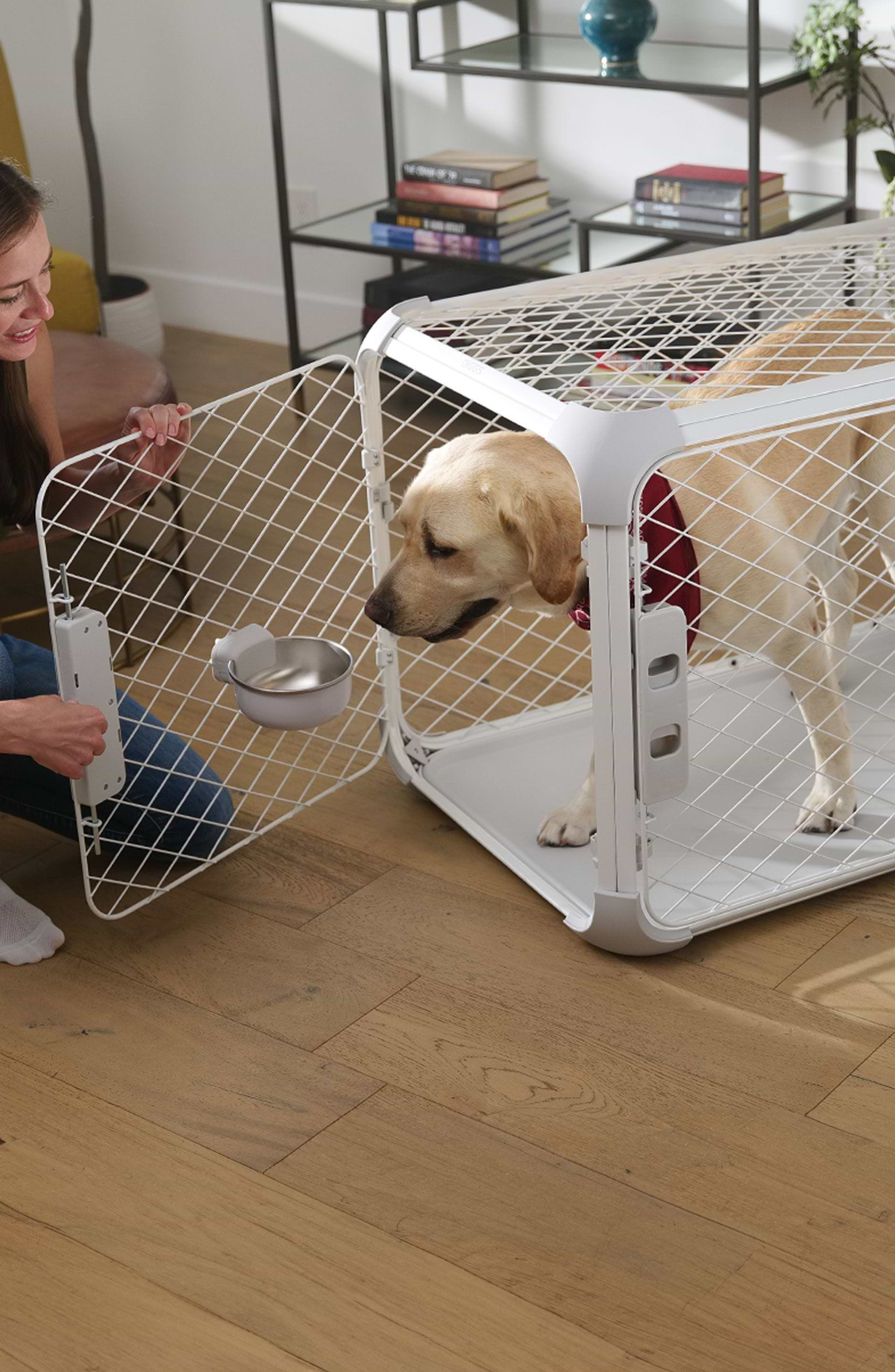 Dog pen attached to crate hotsell