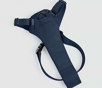  A blue harness on white background 