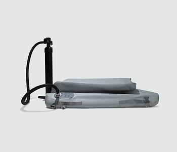  Enventur travel kennel deflated next to its pump 