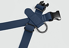 A pair of blue harness straps