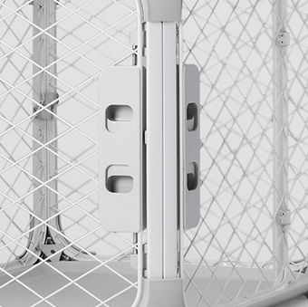  A close up of a white door with a metal handle 