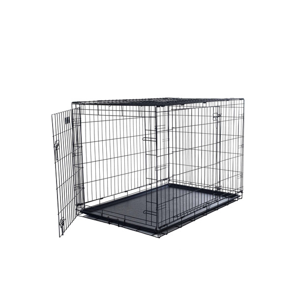  Transparent image of standard black dog crate 