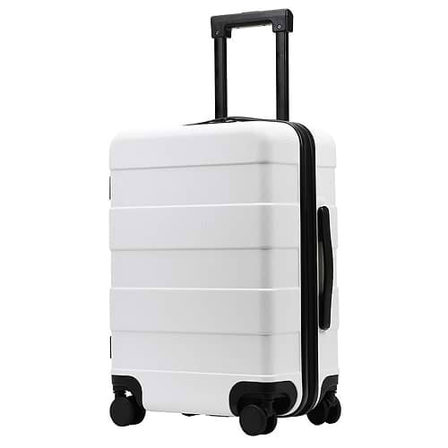 white suitcases