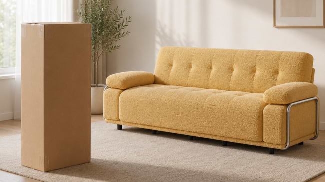 COZY מגיעה בקרטון. נפתחת לבד.
