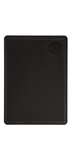 Tabla salsera negra con canal 377 x 277 mm