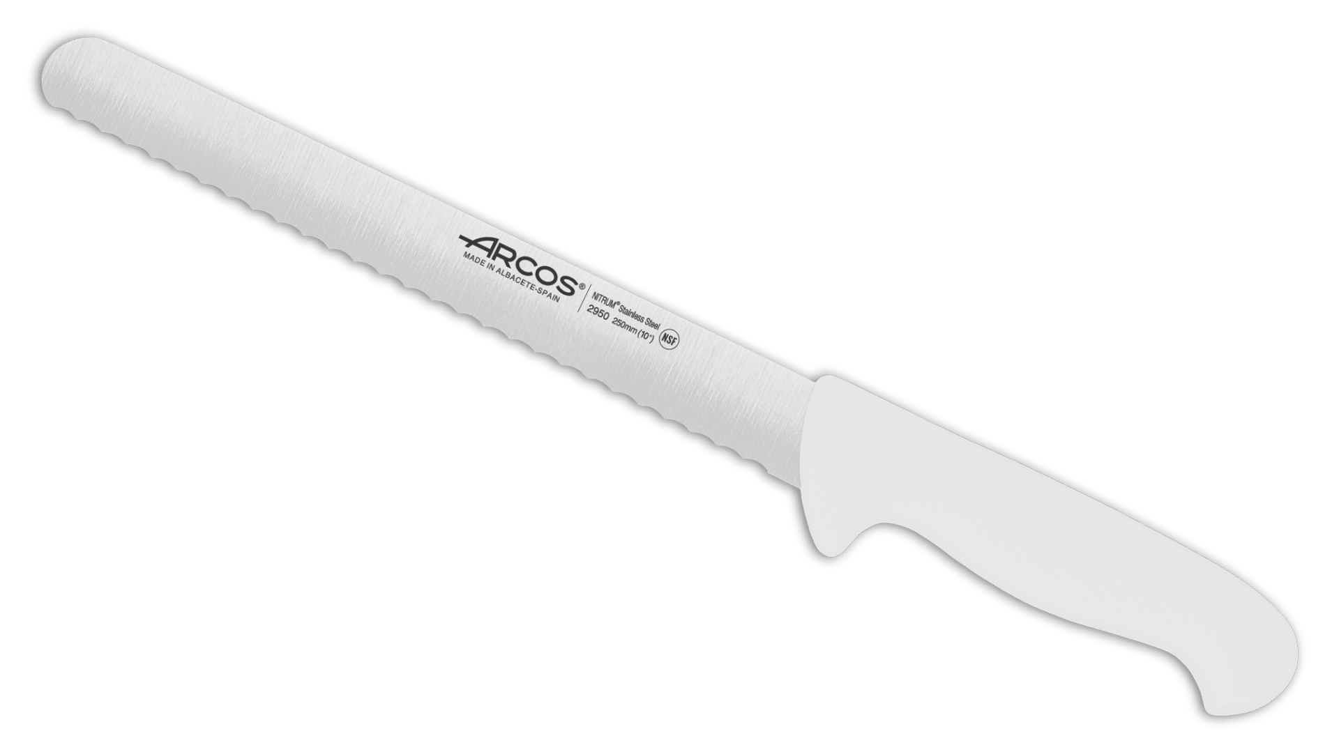 Arcos Pastry Knife/Cake Knife 10 Inch Nitrum Stainless Steel and 250 mm  blade. Ergonomic Polyoxymethylene POM Handle. Polypropylene core with soft
