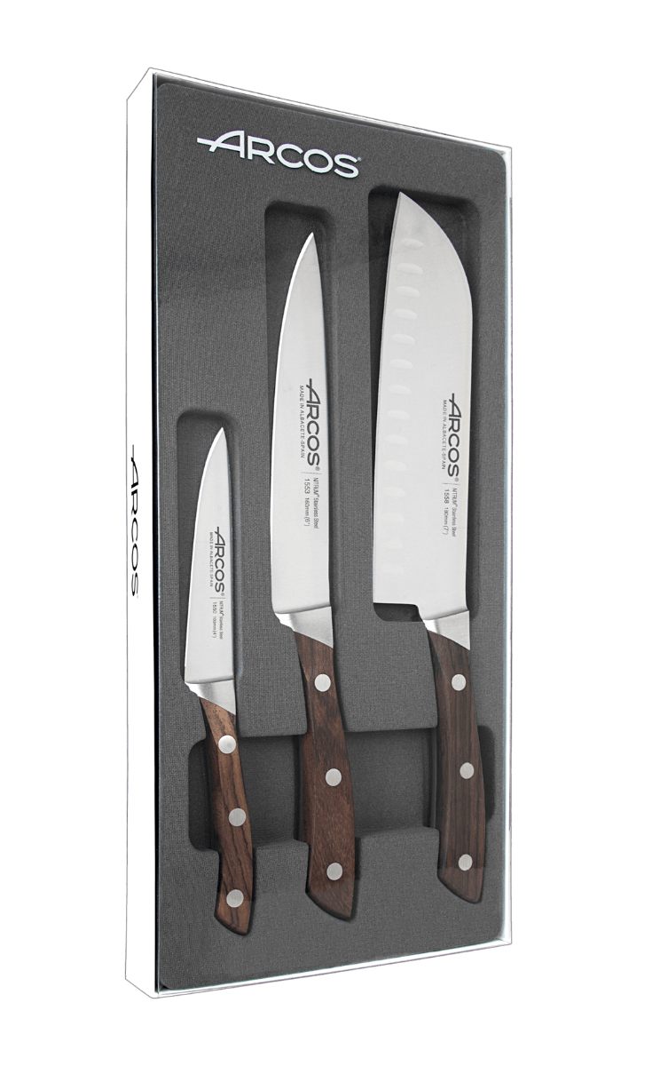 Arcos Set de cuchillos de cocina de la serie Clara, 3 piezas