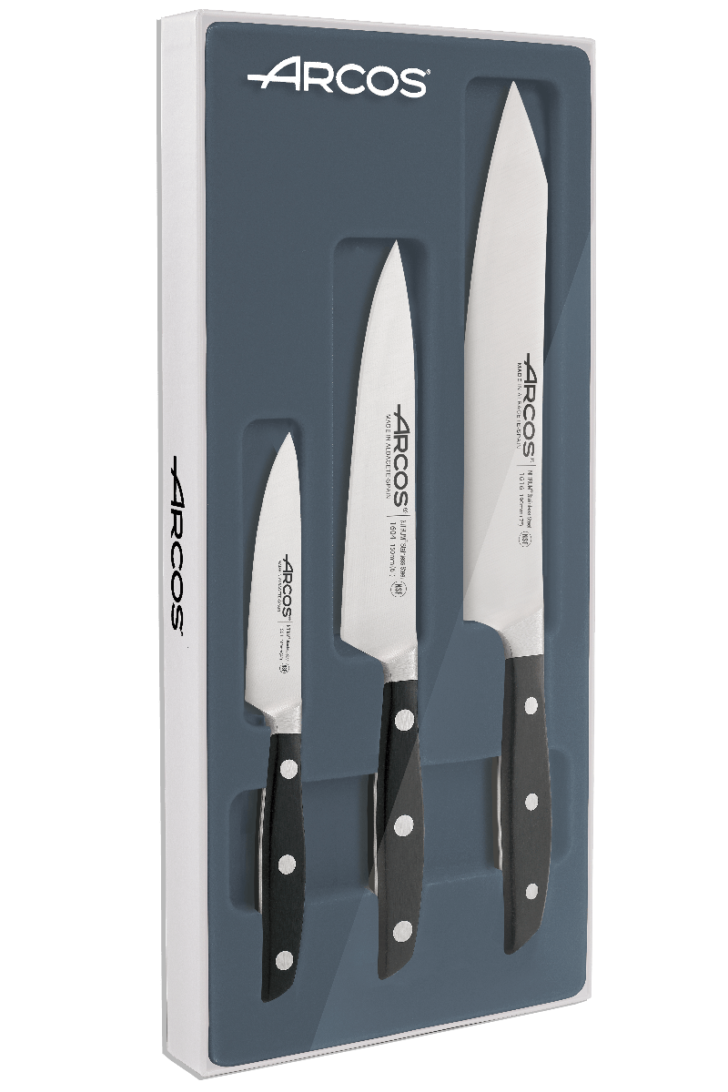 Arcos Set de cuchillos de cocina de la serie Clara, 3 piezas
