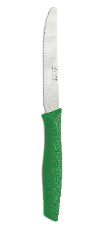 Couteau Table Cranté Couleur Vert Série Nova 110 mm