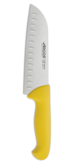 Cuchillo Santoku color amarillo Serie 2900 180 mm