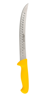 2900 Series Yellow Colour Curved Butcher Knife