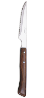 Cuchillo Chuletero Madera de Haya Comprimida Filo Perlado 110 mm