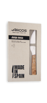 Set 6 Pieces.- Compressed Poplar Wood Steak Knives 