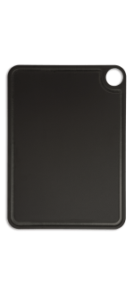 Tabla De Corte negra con canal y colgador 377 x 277 mm