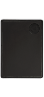 Tabla salsera negra con canal 330 x 230 mm