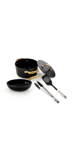 Set Padella e Casseruola Samoa Iconic Nera + Utensili