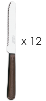 Lot de couteaux marron de table 12 unités