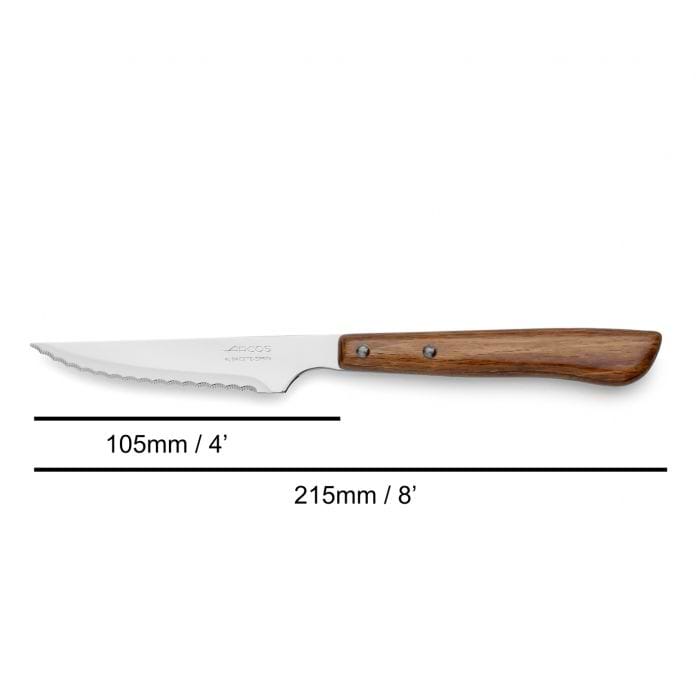 Couteau à steak de 105 mm avec manche en bois compressé Arcos