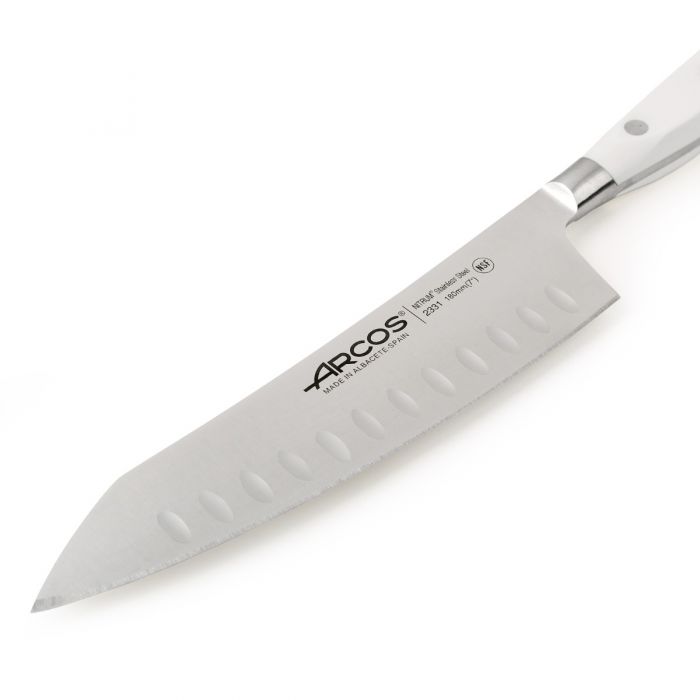 Couteau Rocking Santoku Arcos Riviera blanc - 18cm A233124 Cuisine