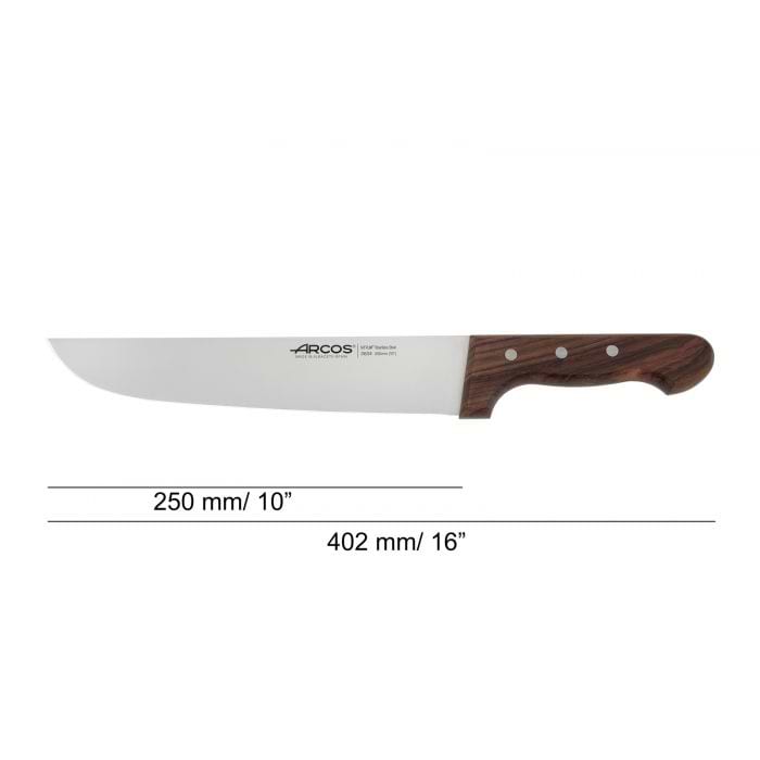 Couteau inox de boucher (L)255 mm, lame ultra tranchante