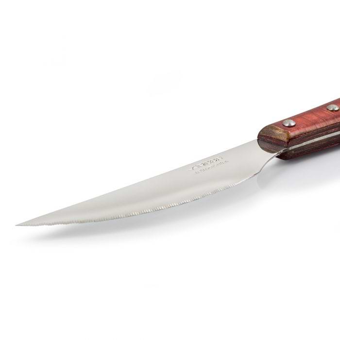【Damascus Cutlery】Damascus Steel 8pcs 5 Steak Knife and Fork Set Serrated