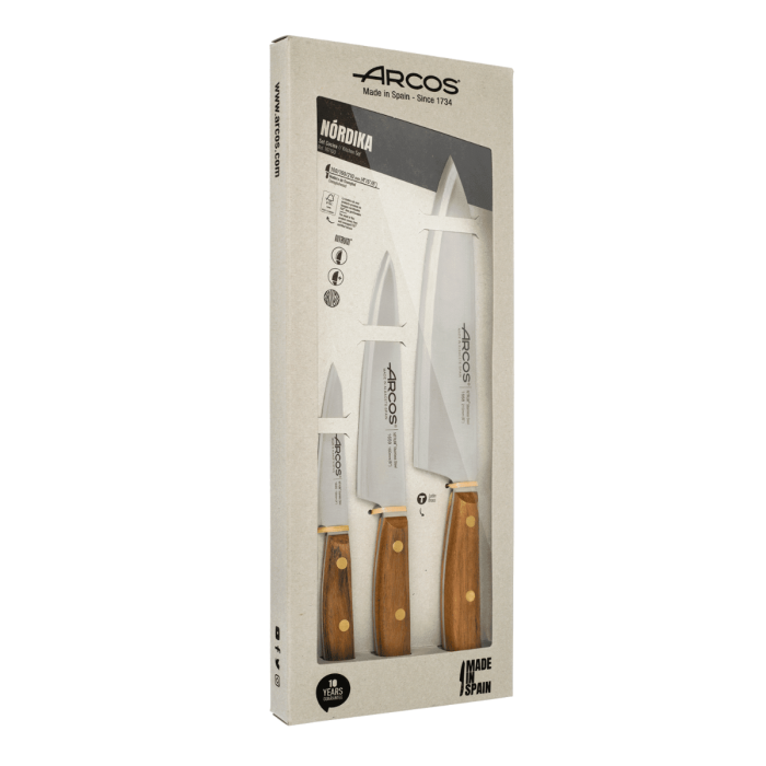 Set de cuisine Arcos Série Nórdika composé de trois couteaux