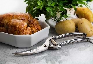 Kitory Ciseaux de cuisine – Ciseaux de qualité supérieure ultra tranchants  avec fourreau – Ciseaux à volaille très résistants – Coupe-noix –