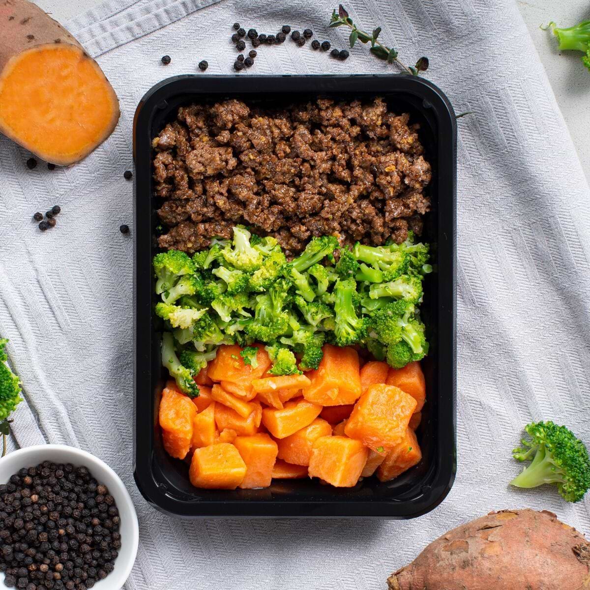 Afvallen - Zoete aardappel - BEEF - Broccoli | PRAZ sportmaaltijden