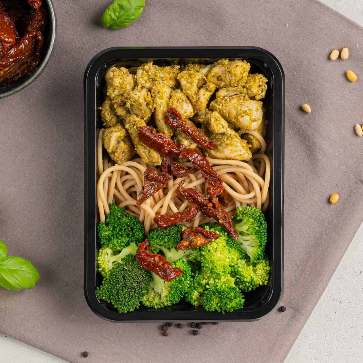 Droog trainen - Kip Pesto - Spaghetti - Broccoli | PRAZ Sportmaaltijd