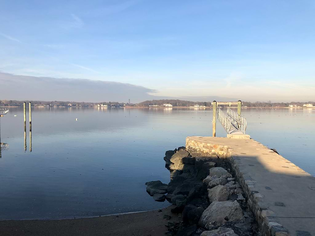 The view of Saugatuck Harbor from 105 Harbor Road. / Photo by Thane Grauel